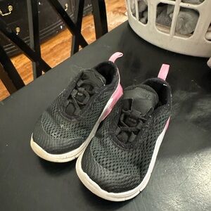 Kids Nike Black and Pink Shoes